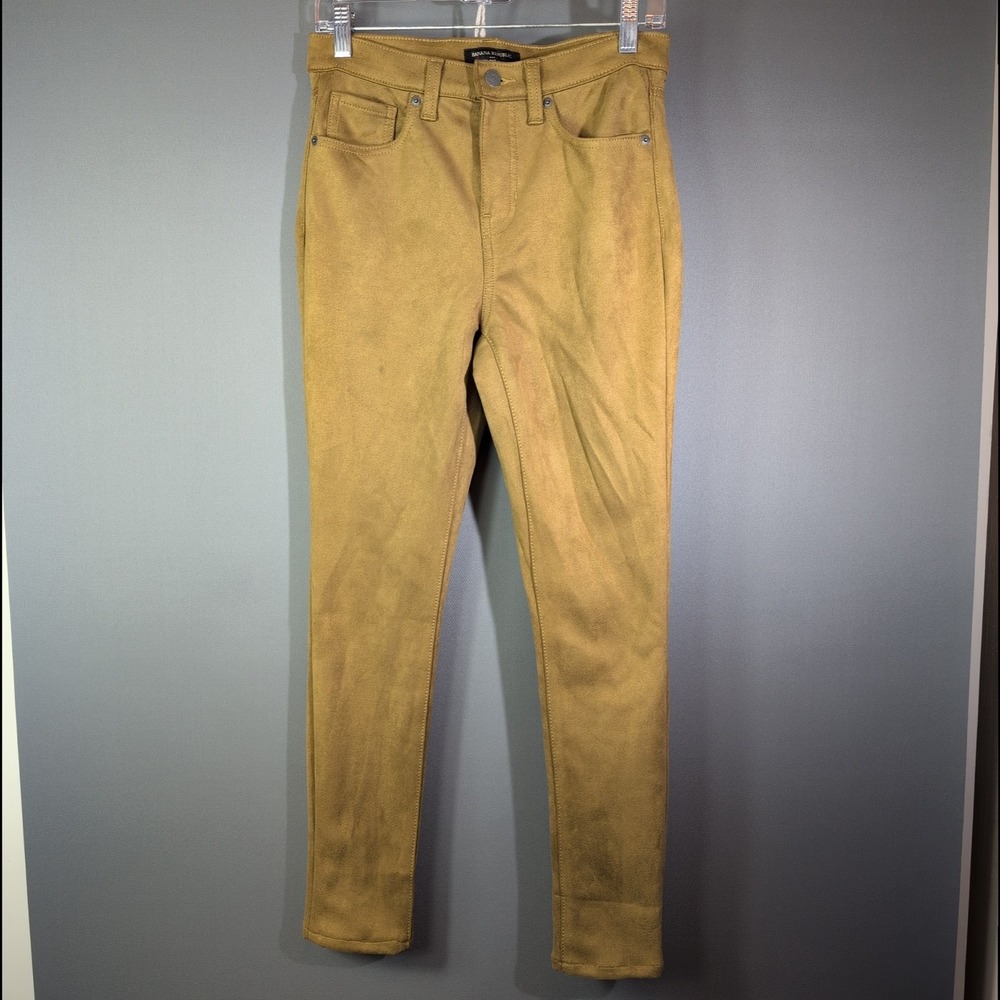 Banana Republic High-Rise Slim Vegan Suede Pants Horse Hair Tan 26/2 Tall FALL23